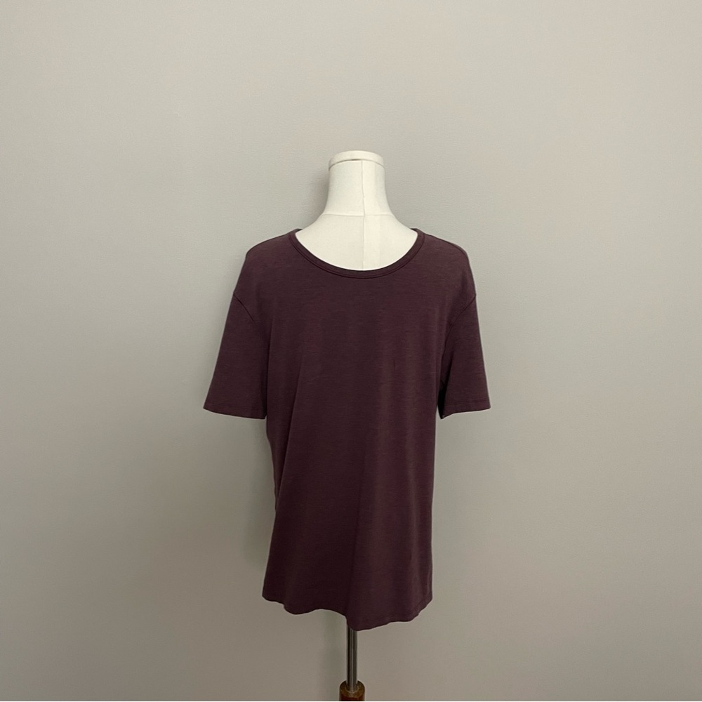 Lululemon Shirt 5 Year Basic Tee Pima Cotton Lyocell Soft Stretch Wine Burgundy